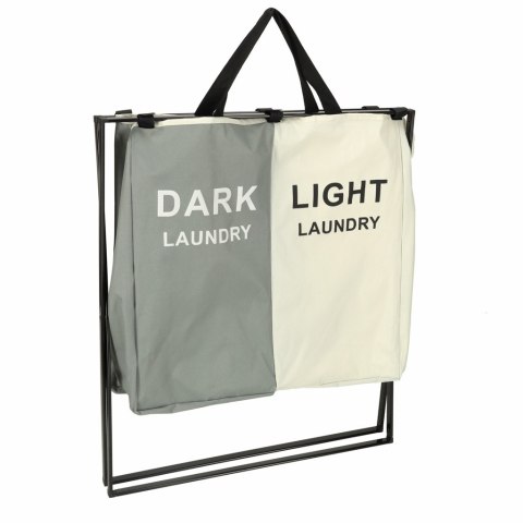 Dwukomorowy Kosz na Pranie Nordic Duo – Inteligentna Segregacja w Stylu Loft