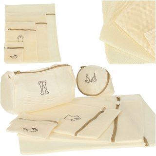 Komplet 6 Worków do Prania Bielizny i Delikatnych Ubrań – Zestaw Organizerów z Zamkiem