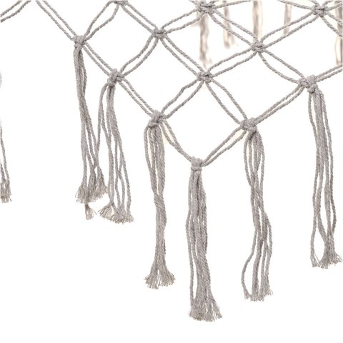 Hamak Ogrodowy Boho z Frędzlami – Wisząca Makrama 200x100 cm – Szary