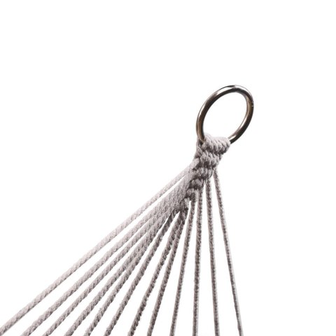 Hamak Ogrodowy Boho z Frędzlami – Wisząca Makrama 200x100 cm – Szary