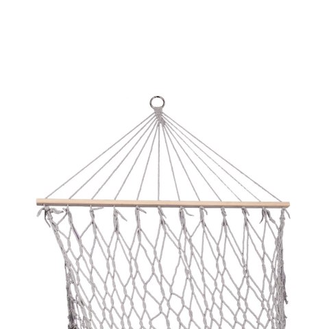 Hamak Ogrodowy Boho z Frędzlami – Wisząca Makrama 200x100 cm – Szary