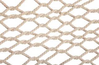 Luksusowy Hamak Brazylijski Boho – Wisząca Siatka z Frędzlami 200cm – Ecru – Max 150kg