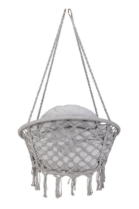 Huśtawka LUARO: Bocianie Gniazdo z Poduszką XXL – Szary 80cm – Twój Prywatny First Class do 150kg