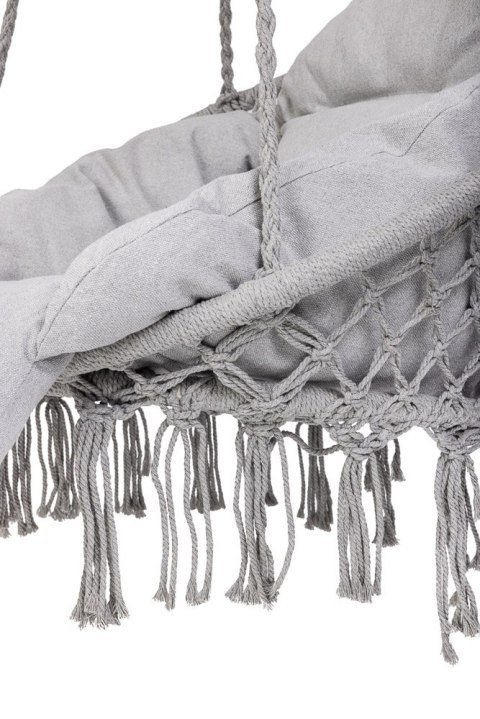 Huśtawka LUARO: Bocianie Gniazdo z Poduszką XXL – Szary 80cm – Twój Prywatny First Class do 150kg