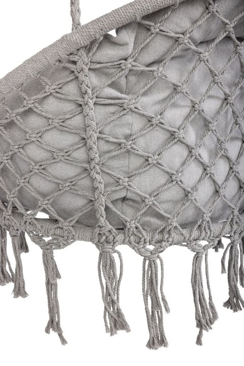 Huśtawka LUARO: Bocianie Gniazdo z Poduszką XXL – Szary 80cm – Twój Prywatny First Class do 150kg