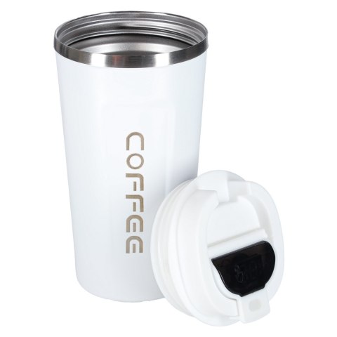 Inteligentny Kubek Podróżny z Wyświetlaczem LED 500ml – Smart Termos – Biały