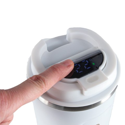 Inteligentny Kubek Podróżny z Wyświetlaczem LED 500ml – Smart Termos – Biały