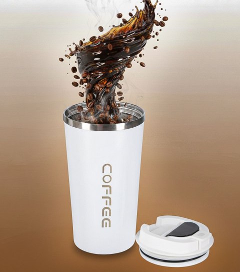 Inteligentny Kubek Podróżny z Wyświetlaczem LED 500ml – Smart Termos – Biały