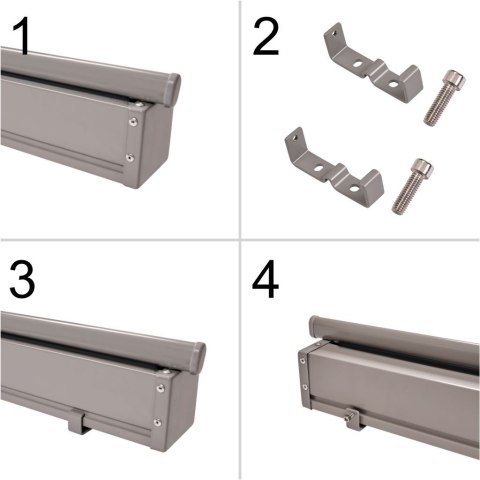 Markiza Boczna Tarasowa LUARO – Parawan Zwijany 160 x 300 cm – Szary Grafit