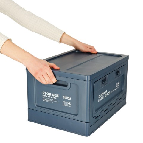 Wielofunkcyjny Organizer 25L – Składane Pudełko z Bocznym Dostępem do Domu i Auta – Granatowy