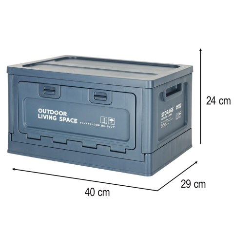 Wielofunkcyjny Organizer 25L – Składane Pudełko z Bocznym Dostępem do Domu i Auta – Granatowy