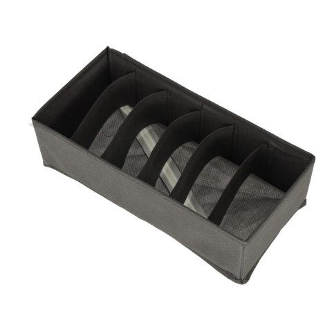 Zestaw 4 Organizerów do Szuflady na Bieliznę i Skarpetki – Szary – Składane Pudełka