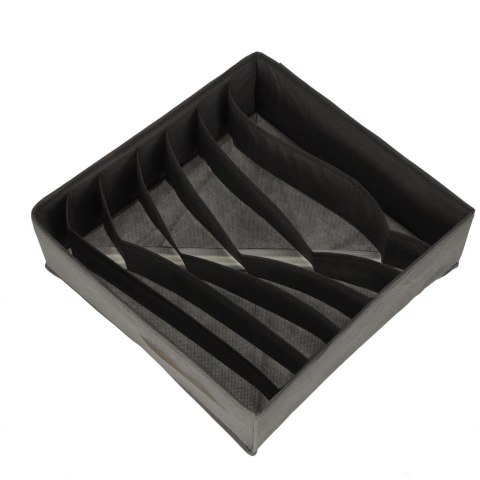 Zestaw 4 Organizerów do Szuflady na Bieliznę i Skarpetki – Szary – Składane Pudełka