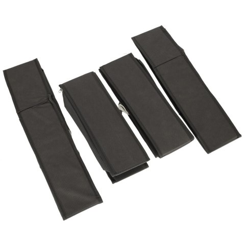 Zestaw 4 Organizerów do Szuflady na Bieliznę i Skarpetki – Szary – Składane Pudełka