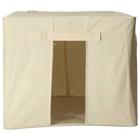 Organizer na Pościel, Ubrania, Zabawki 66L – Torba ze Stelażem i Okienkiem – Kremowy