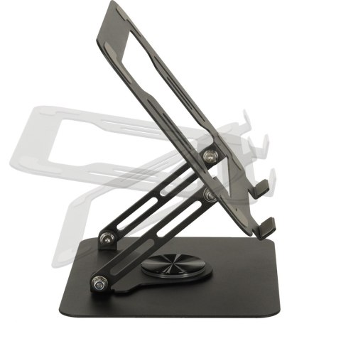 Obrotowa Podstawka pod Laptopa 360° – Ergonomiczny Stolik Regulowany – Czarny Metal