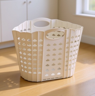 Składany Kosz na Pranie i Zakupy – Uniwersalny Organizer 27L – Szary