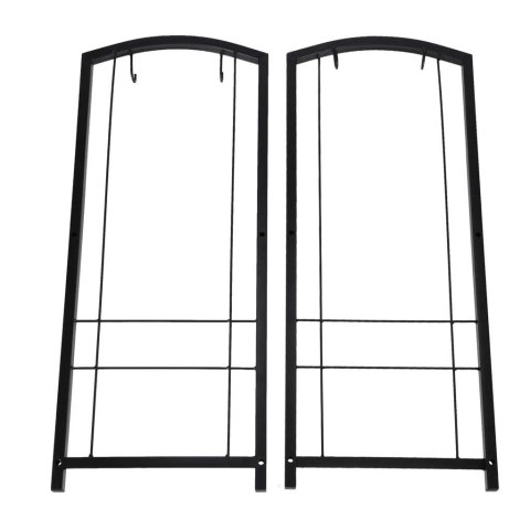 Metalowy Stojak na Drewno Kominkowe + 4 Akcesoria – Loftowy Organizer – Czarny