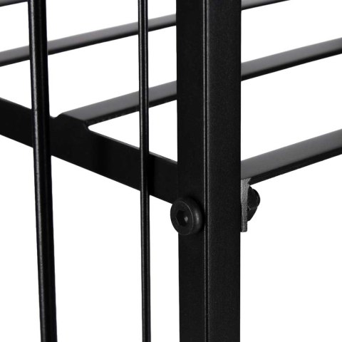 Metalowy Stojak na Drewno Kominkowe + 4 Akcesoria – Loftowy Organizer – Czarny