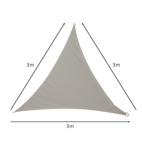 Żagiel Przeciwsłoneczny LUARO – Wodoodporny Trójkąt 3 x 3 x 3 {m} – Szary Grafit