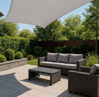 Żagiel Przeciwsłoneczny LUARO – Wodoodporny Prostokąt 4 x 3 {m} – Szary Grafit