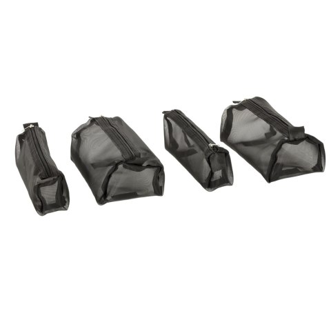 Kosmetyczka Podróżna 4w1 Składana – Czarna – Organizer z Wypinanymi Saszetkami