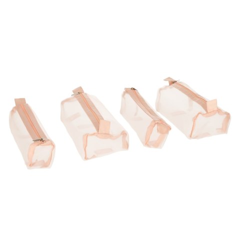 Kosmetyczka Podróżna 4w1 Składana – Różowa – Organizer z Wypinanymi Saszetkami