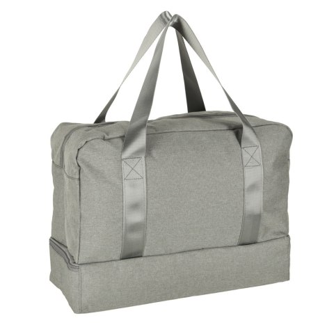 Torba Podróżna Bagaż Podręczny do Samolotu – 39 x 18 x 30 cm – Szara z Dolną Komorą