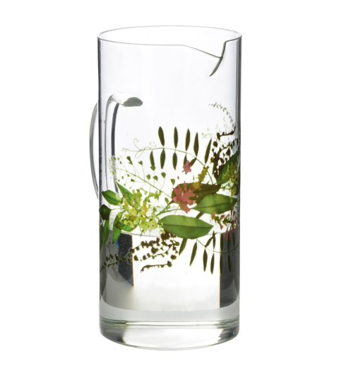 Szklany Dzbanek z Wzorem Roślinnym IDYLLIC 1,4L – Elegancki Dzbanek na Wodę i Lemoniadę