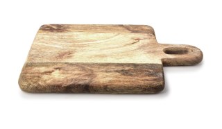 Drewniana Deska do Serwowania LOGAN 32 cm – Deska BOHO z Naturalnym Ziarnem