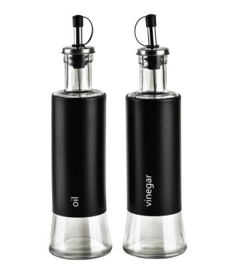 Komplet do oliwy i octu MODERN KITCHEN 300ml – Zestaw 2 szklanych butelek z dozownikiem