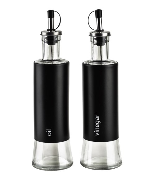 Komplet do oliwy i octu MODERN KITCHEN 300ml – Zestaw 2 szklanych butelek z dozownikiem