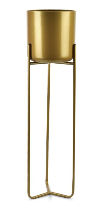Ekskluzywny Kwietnik Metalowy SWEN XL – Złota Osłonka na Złotym Stojaku Glamour