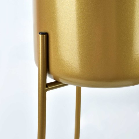 Ekskluzywny Kwietnik Metalowy SWEN XL – Złota Osłonka na Złotym Stojaku Glamour