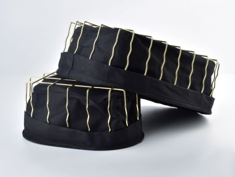 Owalny Koszyk Metalowy CASSIE 32x22 cm – Złoty z Czarnym Wkładem