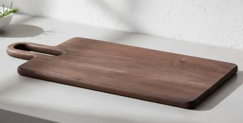 Duża Deska do Krojenia i Serwowania 56x25 cm – Brązowa Deska z Uchwytem