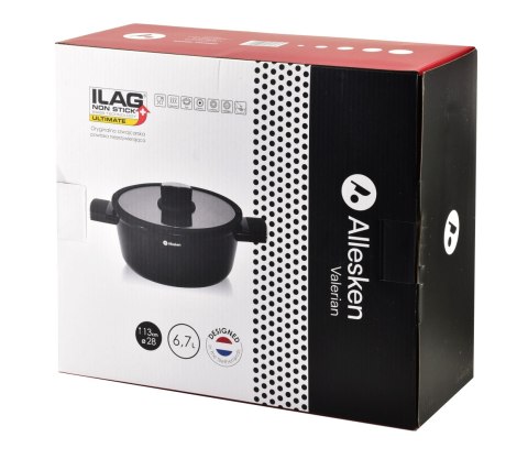 Garnek ALLESKEN VALERIAN 6,7L 28 cm – Powłoka ILAG Non-Stick, Full Induction