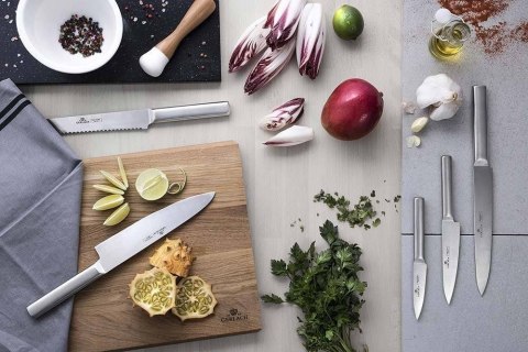 Zestaw 5 Noży Gerlach AMBIENT w Bloku – Stal Nierdzewna X30Cr13, Czarny Bukowy Blok