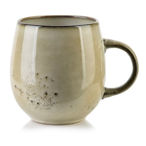 Ceramiczny Kubek BASIC NATURE – Rustykalny Design, Unikalna Glazura 450 ml