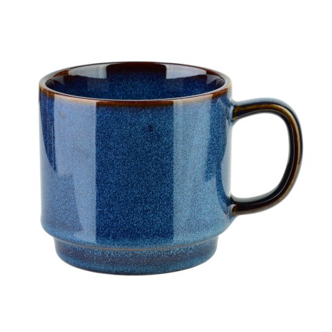 Komplet 4 Kubków na Stojaku EVIE 400 ml – Zestaw Miodowy i Niebieski