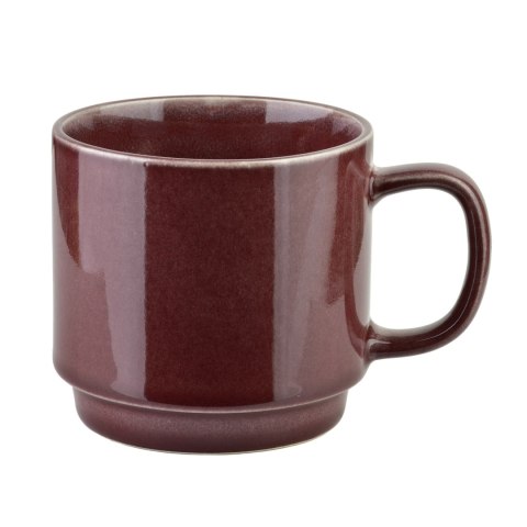 Komplet 4 Kubków na Stojaku EVIE 400 ml – Zestaw Bordowy i Oliwkowy