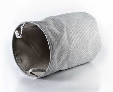 Sztruksowy Kosz na Pranie FORT GREY 40x62 cm – Miękki Organizer z Uchwytami