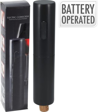 Nowoczesny Korkociąg Elektryczny Mondex – Bateryjny Otwieracz do Wina, Czarny Mat