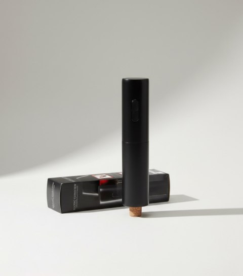 Nowoczesny Korkociąg Elektryczny Mondex – Bateryjny Otwieracz do Wina, Czarny Mat