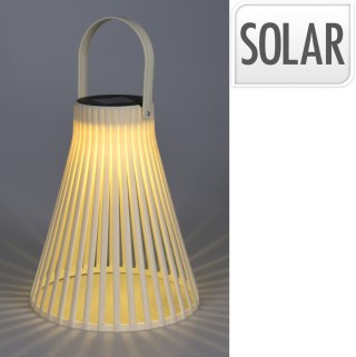 Nowoczesna Latarnia Słoneczna Biała – Lampka Solarna na Taras i do Ogrodu