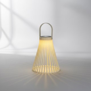 Nowoczesna Latarnia Słoneczna Biała – Lampka Solarna na Taras i do Ogrodu