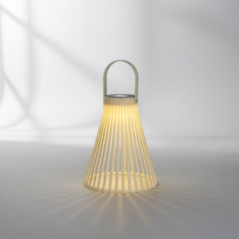 Nowoczesna Latarnia Słoneczna Biała – Lampka Solarna na Taras i do Ogrodu