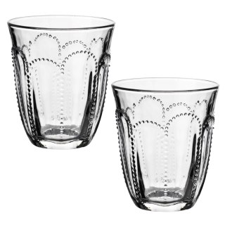 DAPHNE Komplet 4 Szklanek 340 ml – Tłoczone Szkło Sodowe