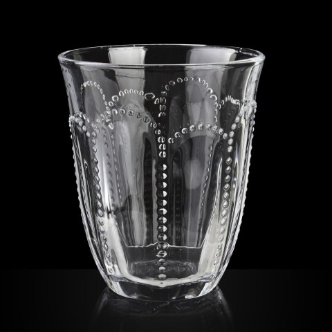 DAPHNE Komplet 4 Szklanek 340 ml – Tłoczone Szkło Sodowe