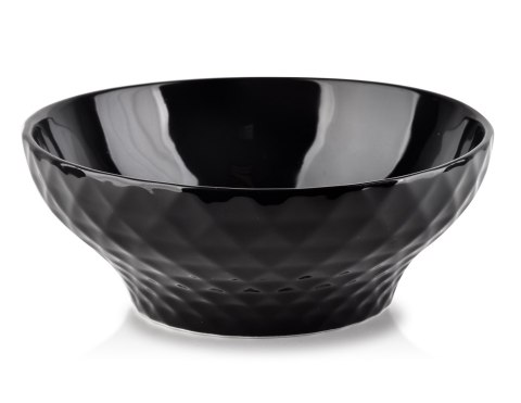 DIAMENT BLACK Miska Porcelanowa 17,5 cm – Czarny Diamentowy Wzór
